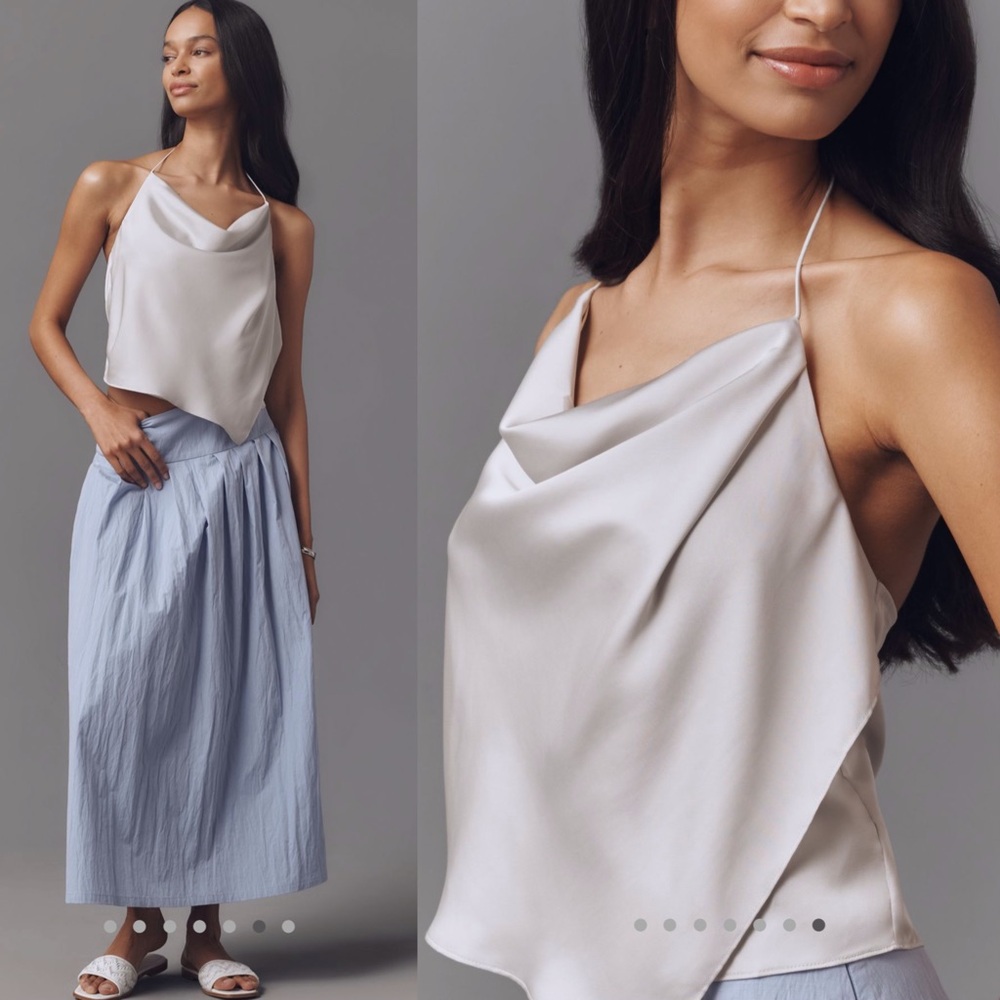 Sunday in Brooklyn Cowl neck satin tank